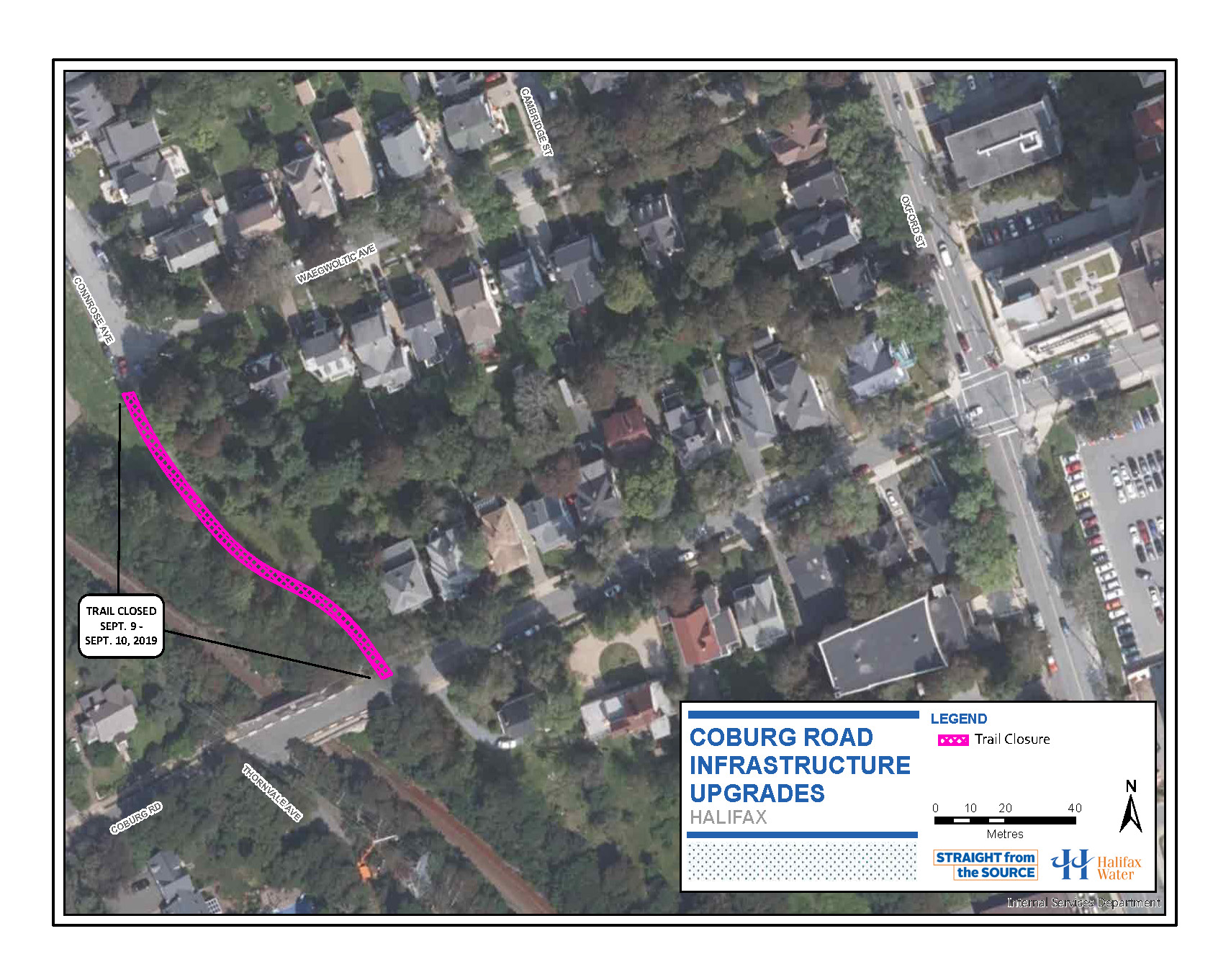 Connrose Trail Closure Map Connrose Trail Closure Map
