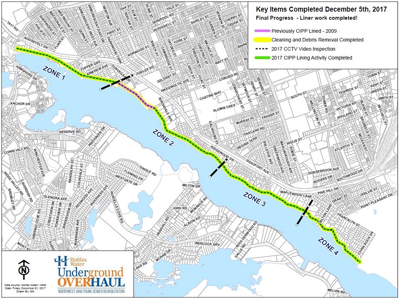 Underground Overhaul work zone map December 2017