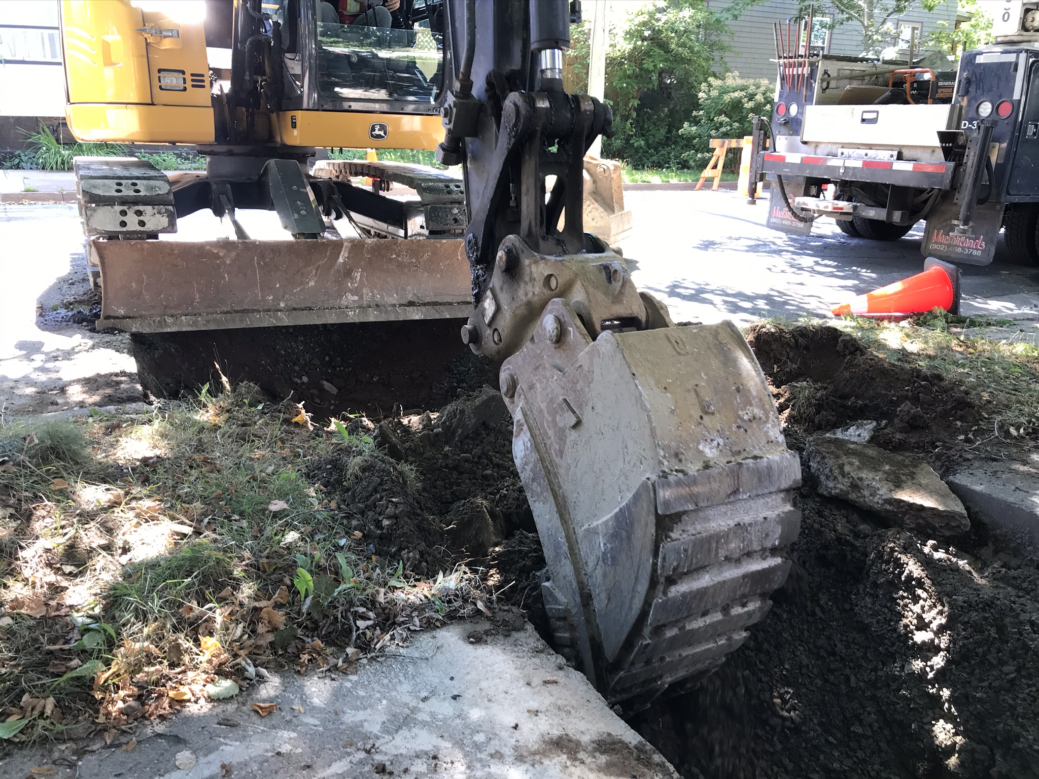 Lead Service Line Replacement Excavation in Halifax