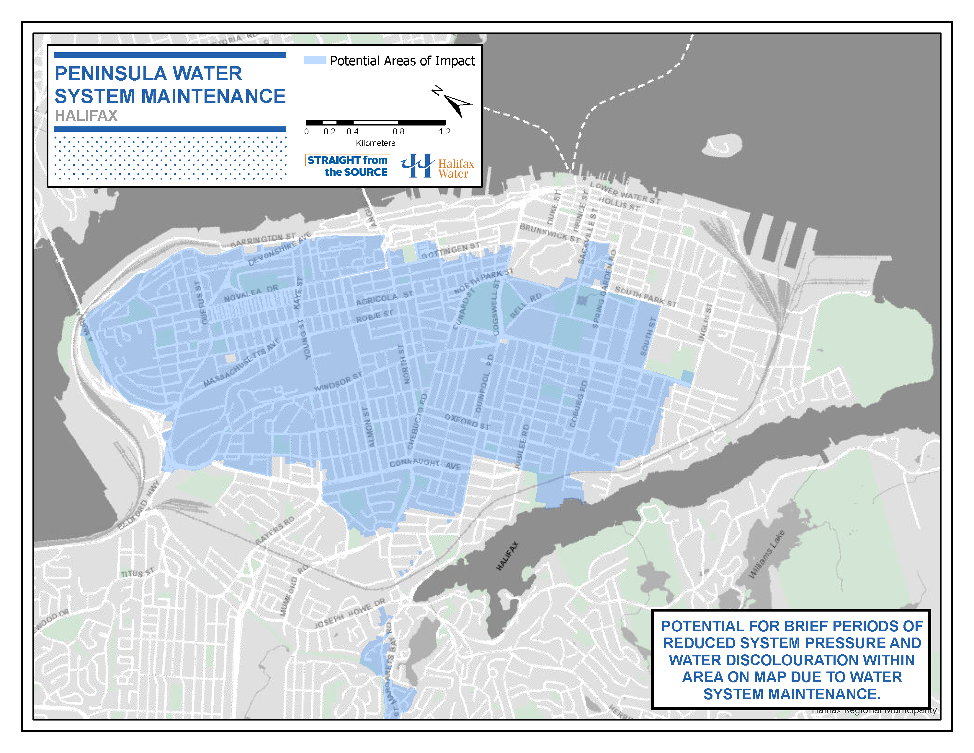 Map Water System Maintenance Peninsular Halifax June 9 2020 Map Water System Maintenance Peninsular Halifax June 9 2020