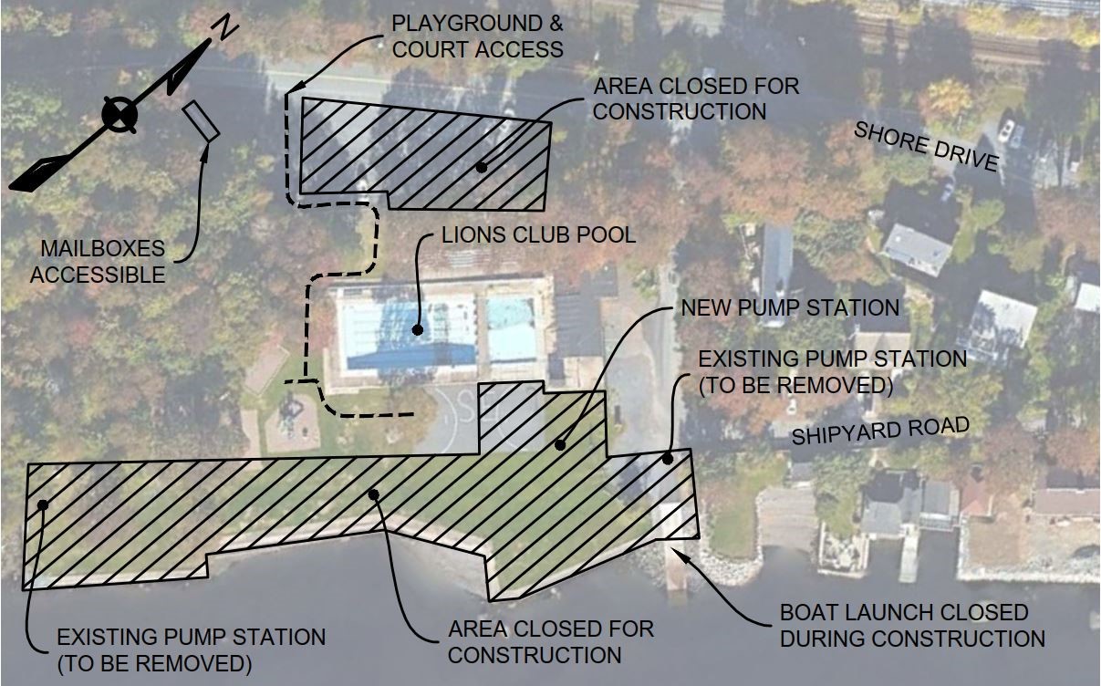 Shipyard Road Wastewater Pump Station Work Area Map Shipyard Road Wastewater Pump Station Work Area Map