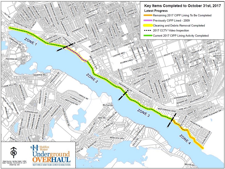 Underground Overhaul work zone map October 2017