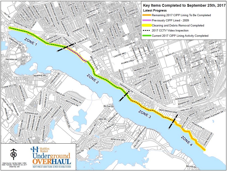 Underground Overhaul work zone map September 2017