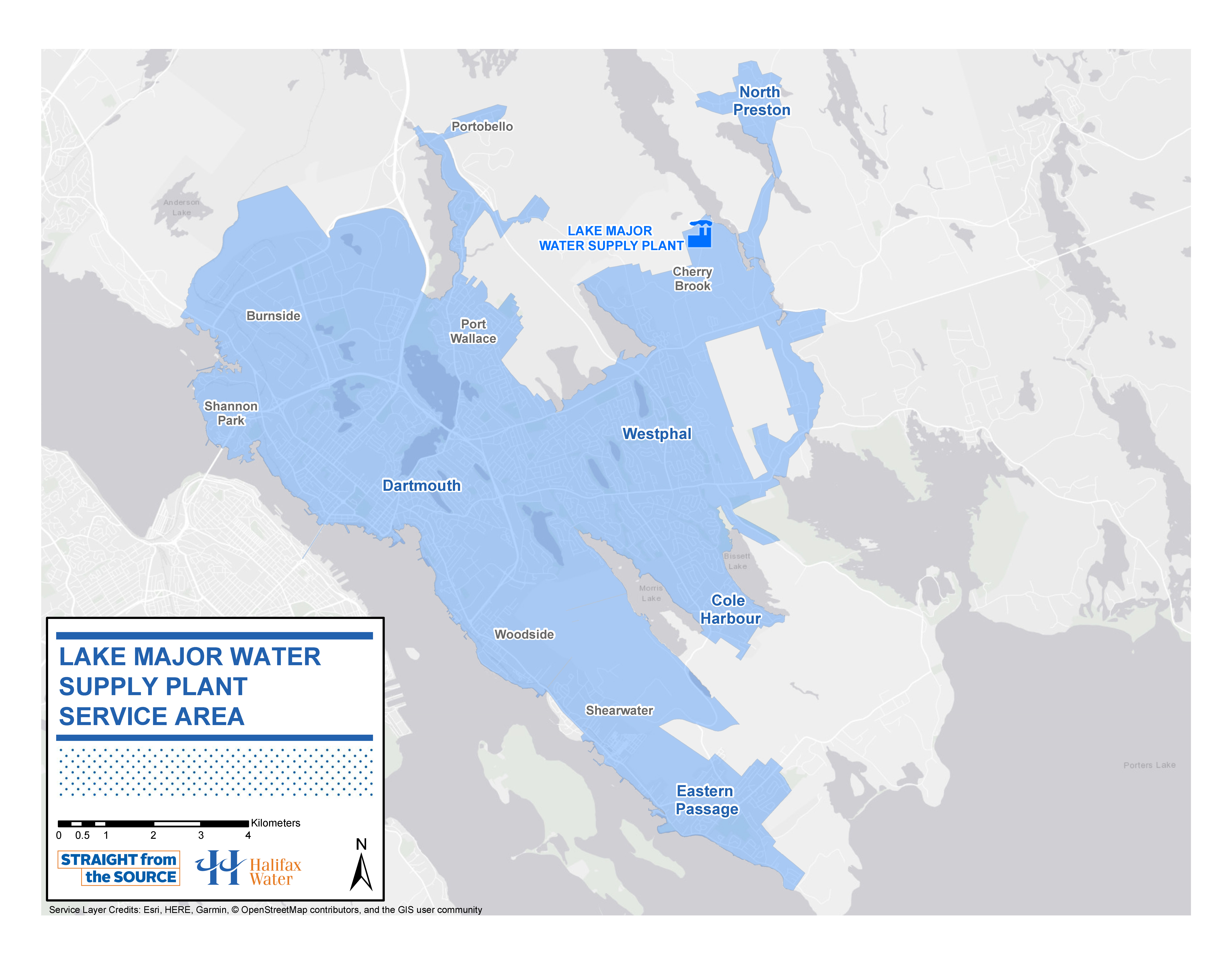 Service Area Map Lake Major