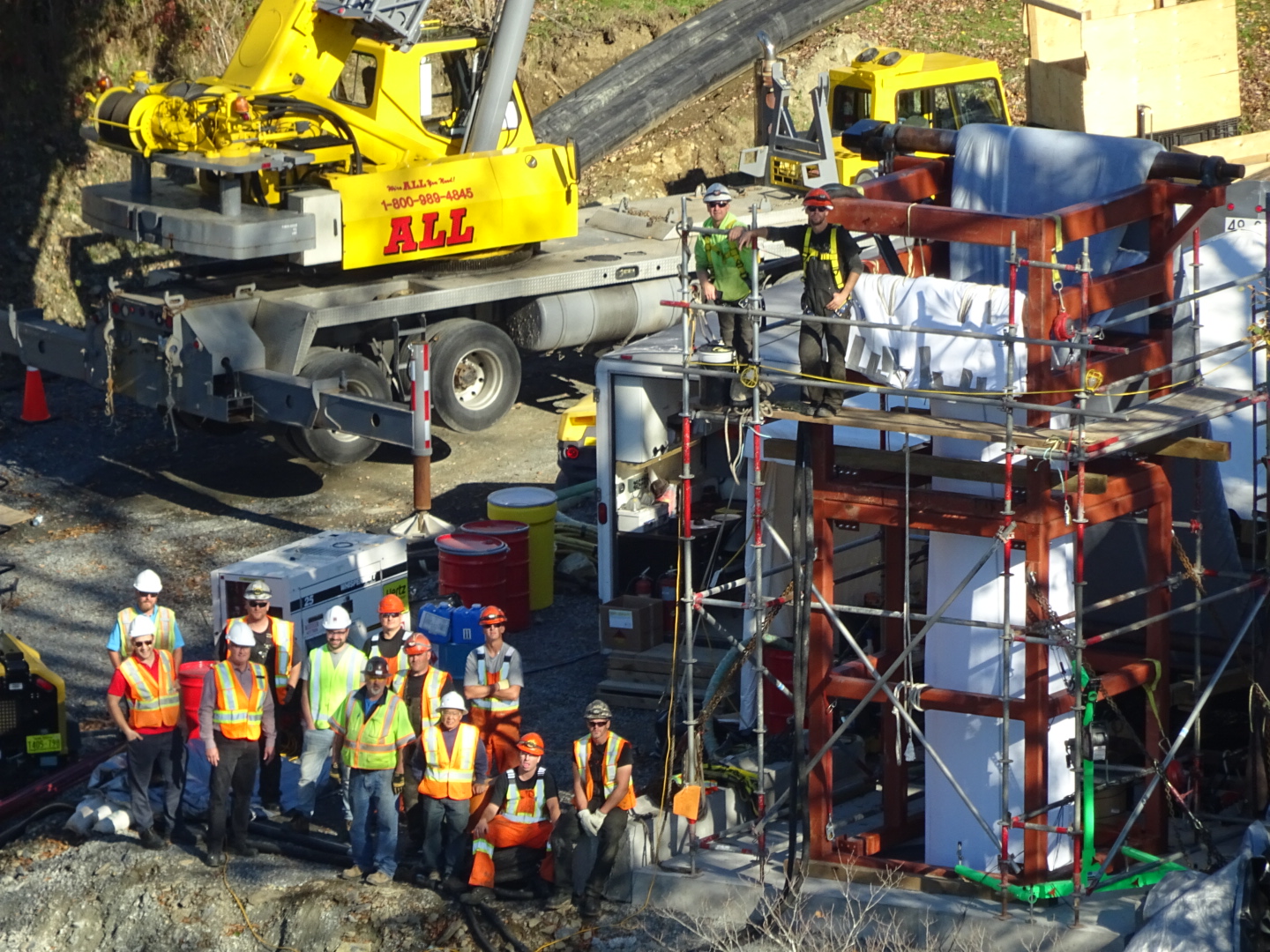 Underground Overhaul Northwest Arm sewer rehabilitation project working crew