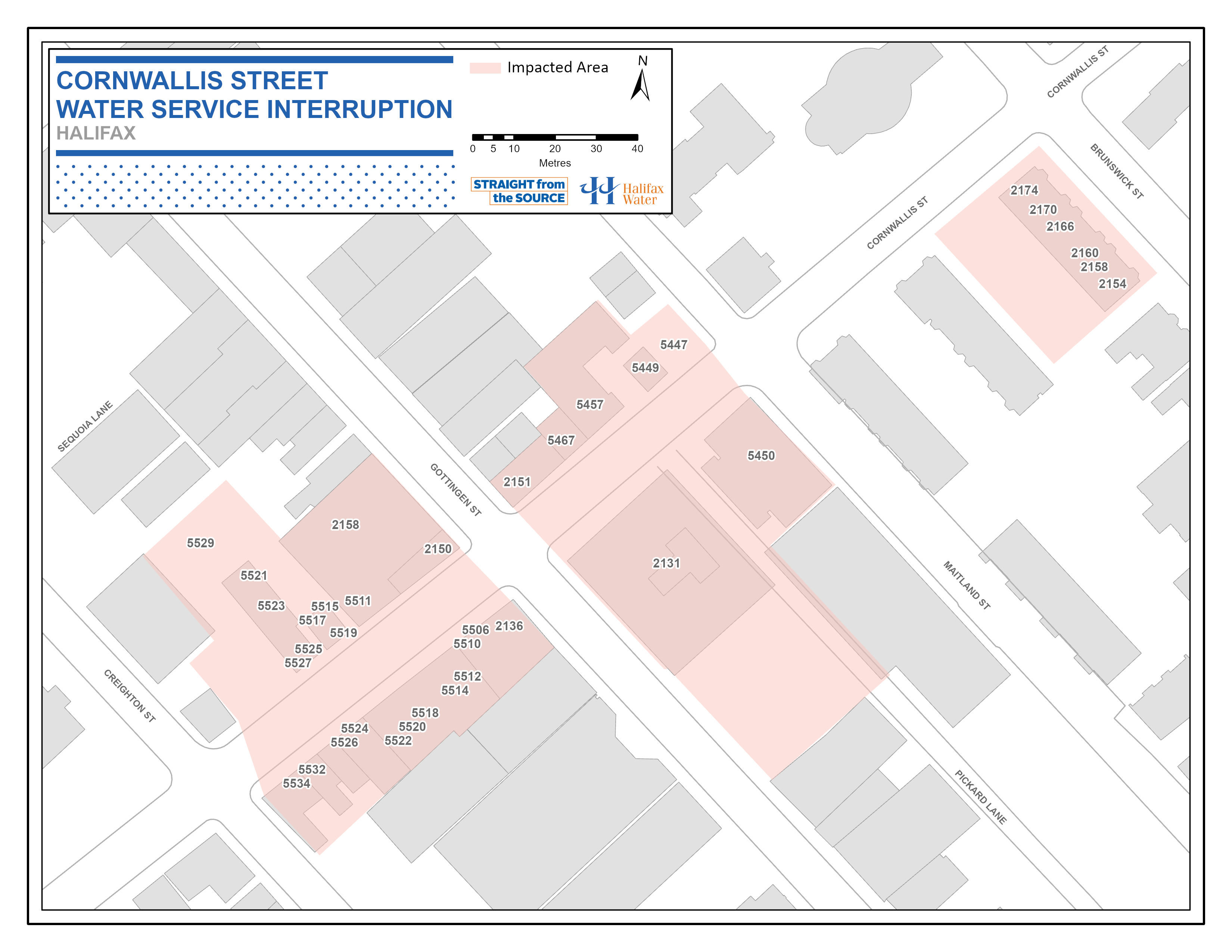 Water Service & Traffic Advisory – Gottingen Street – Water Valve Replacement - Map 1