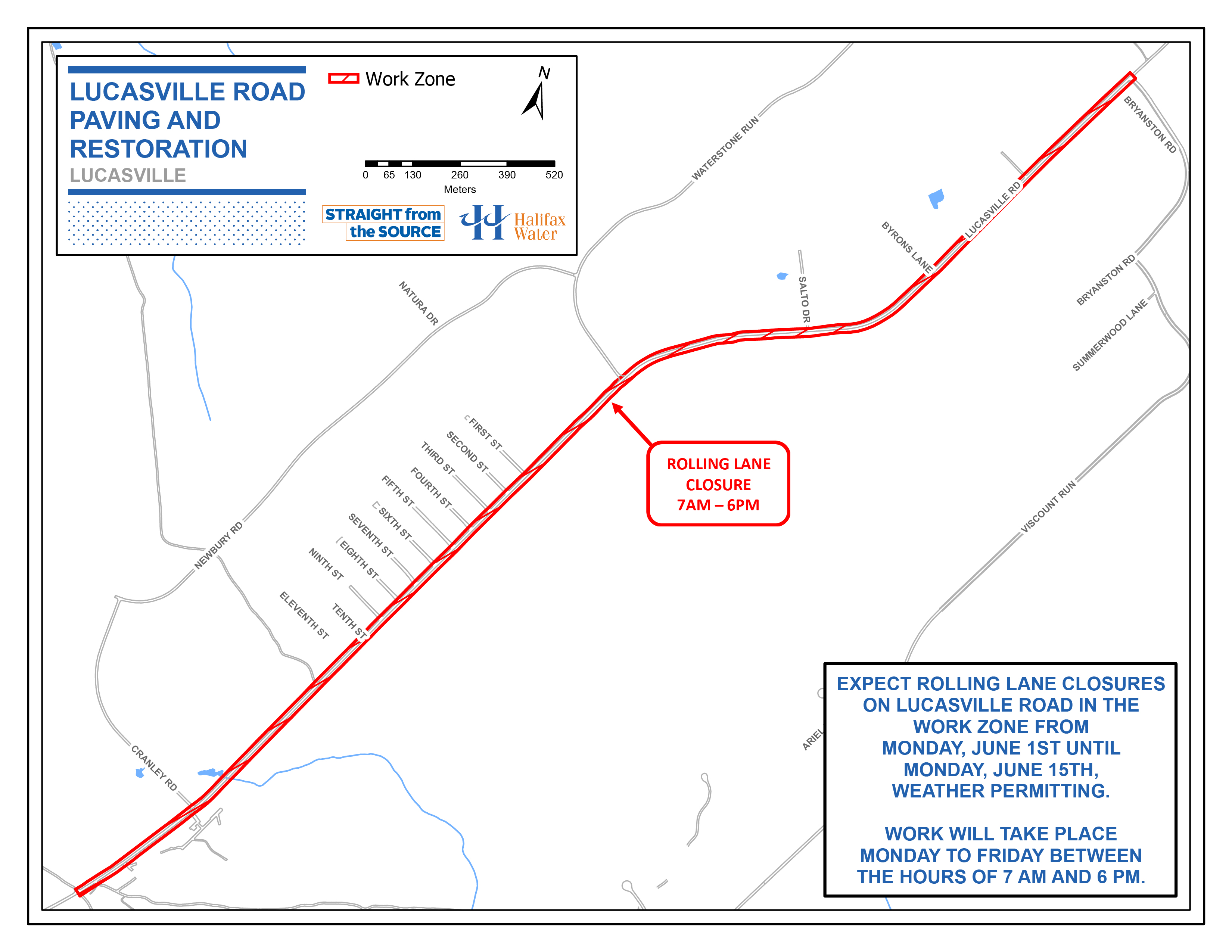 Work zone map Lucasville Rd paving and Restoration May 28 2020 Work zone map Lucasville Rd paving and Restoration May 28 2020