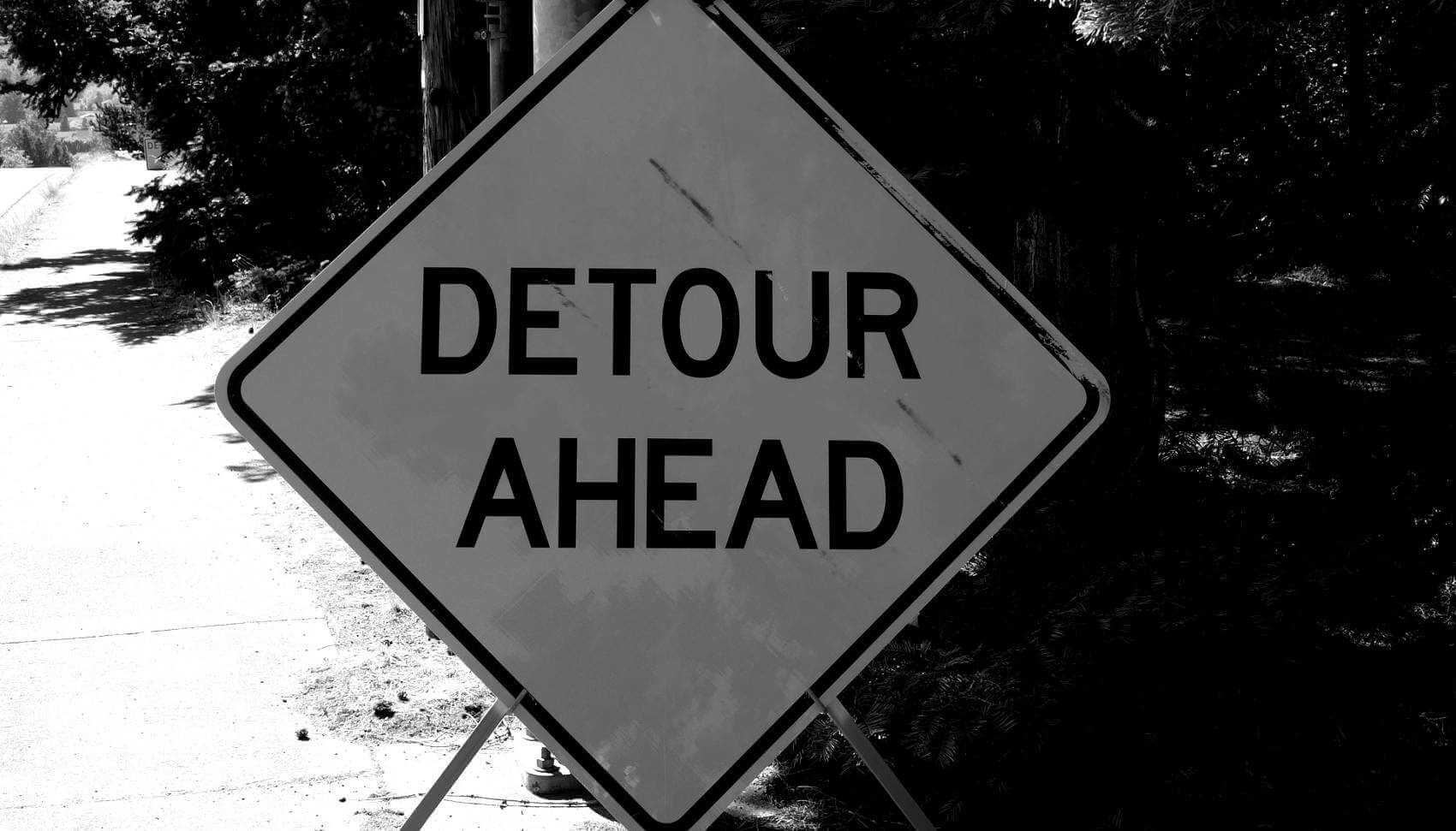 Detour Ahead Sign