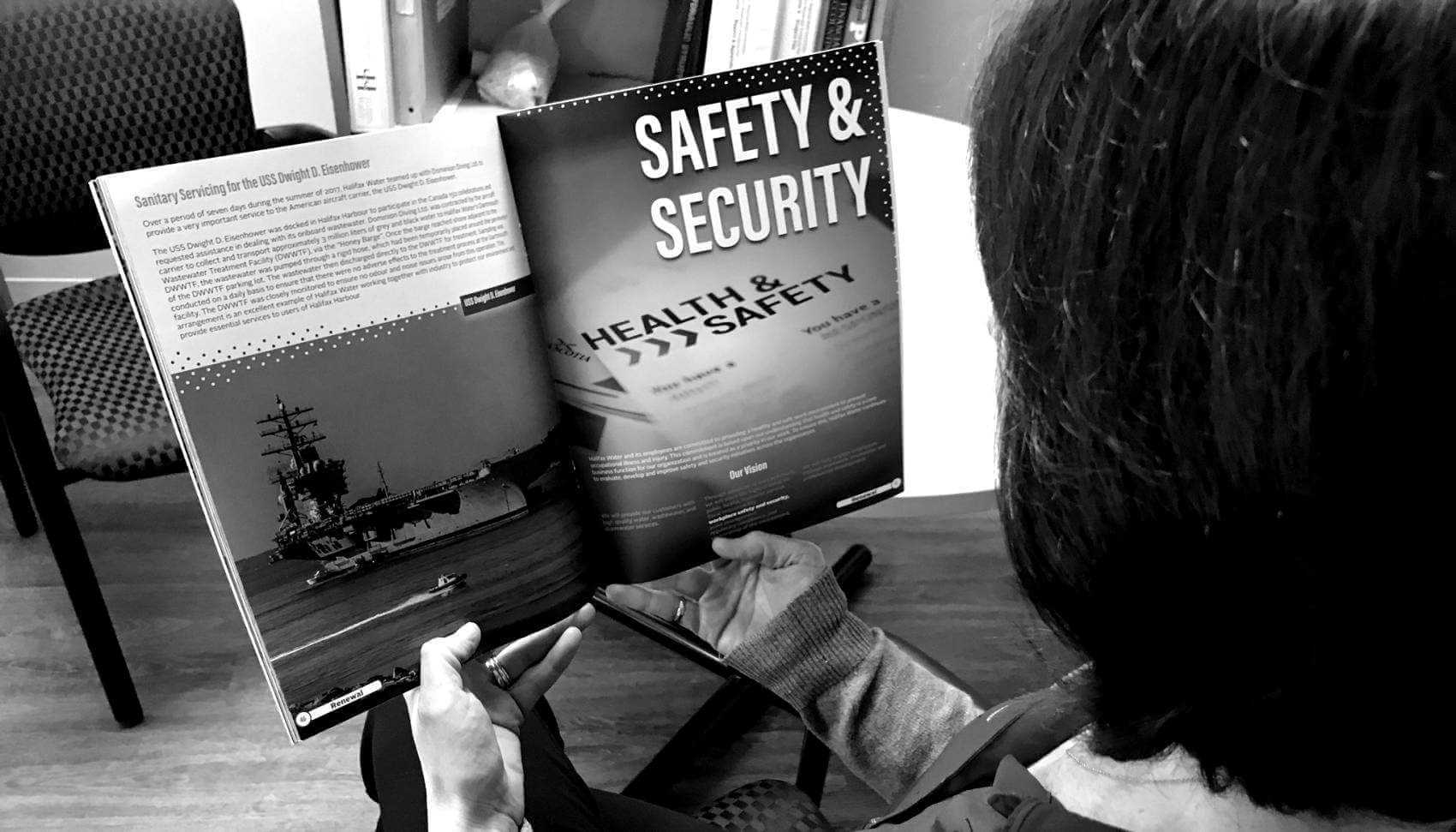 Person reading the 2018 Annual Report