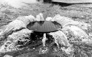 Manhole overflowing