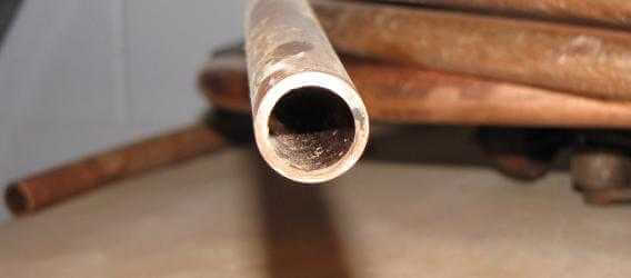 Copper pipe used for typical water laterals.